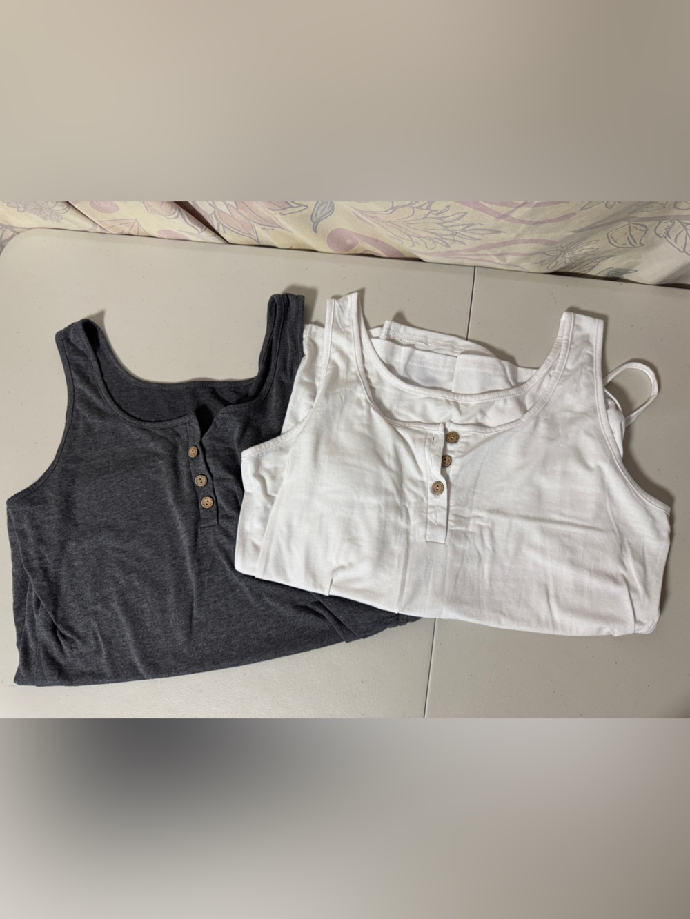 Amazon Women’s Tank Tops — White and Charcoal